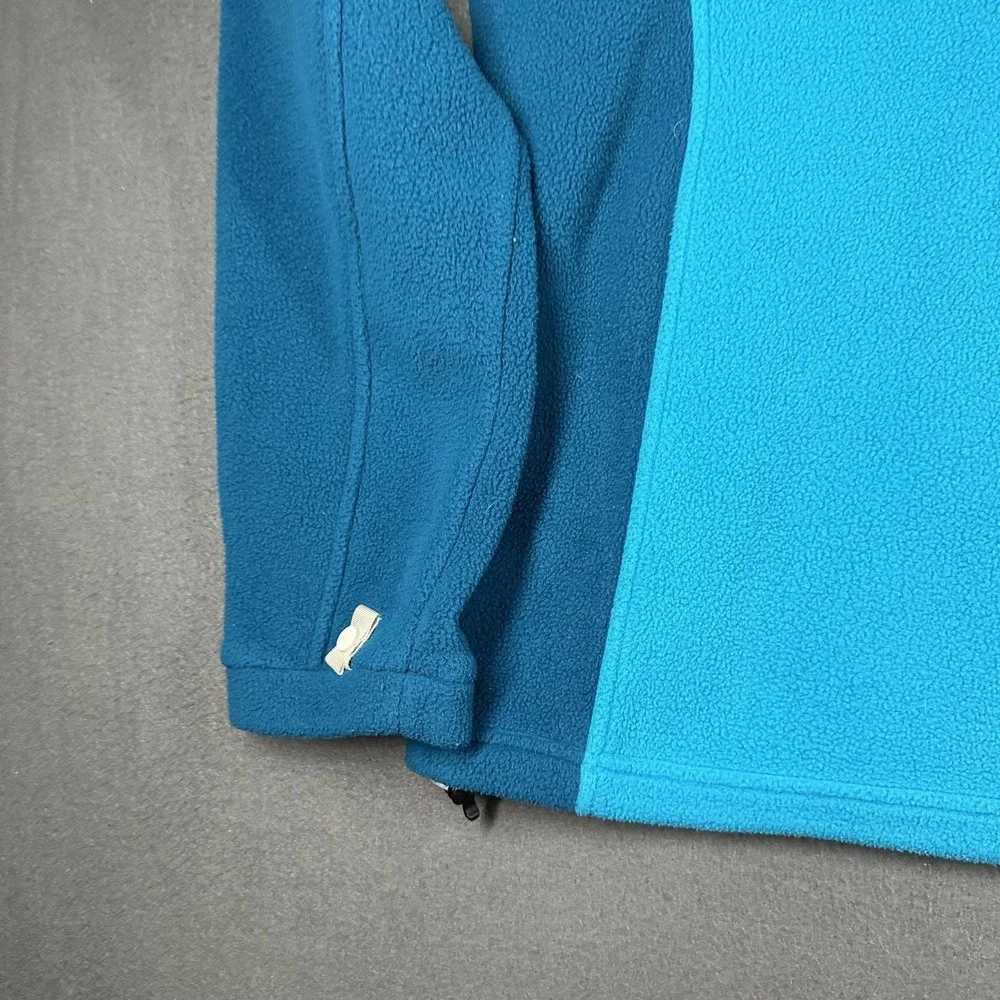 The North Face Fleece Jacket Womens XL Blue Teal Full Zip Outdoor Warm‎ Cozy